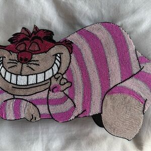 SUPER RARE LE Vintage Olympia Le-Tan x Disney Cheshire Cat Beaded Clutch Bag
